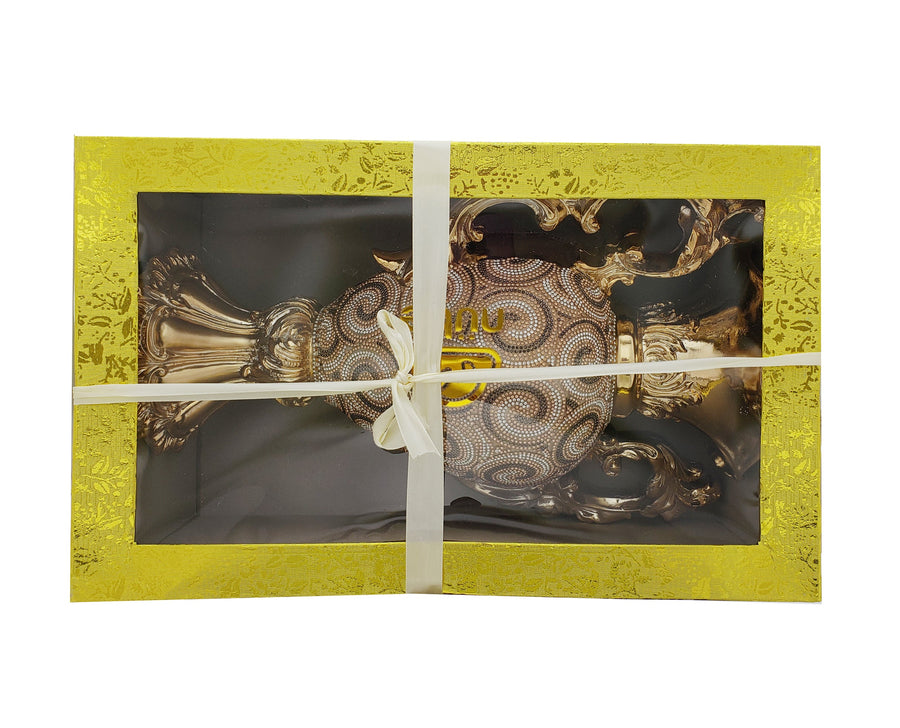 Luxe Collection Gold Crystal Embellished Ceramic Vase