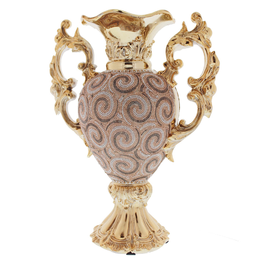 Luxe Collection Gold Crystal Embellished Ceramic Vase