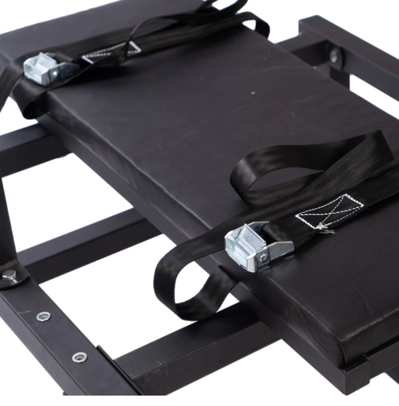Roomsacred Full Access Bondage Restraint Table Adjustable BDSM Gyno Chair with Ankle & Wrist Cuffs Adult Playroom Dungeon Sex Room Furniture