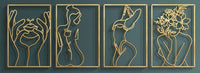 Thumbnail for Metal Wall Ornament Art Silhouette Female