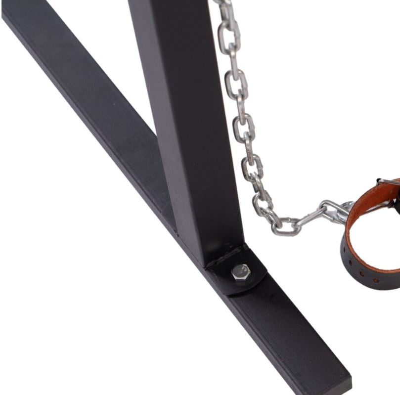 Roomsacred Full Access Bondage Restraint Table Adjustable BDSM Gyno Chair with Ankle & Wrist Cuffs Adult Playroom Dungeon Sex Room Furniture