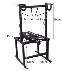 Thumbnail for Roomsacred Full Access Bondage Restraint Table Adjustable BDSM Gyno Chair with Ankle & Wrist Cuffs Adult Playroom Dungeon Sex Room Furniture